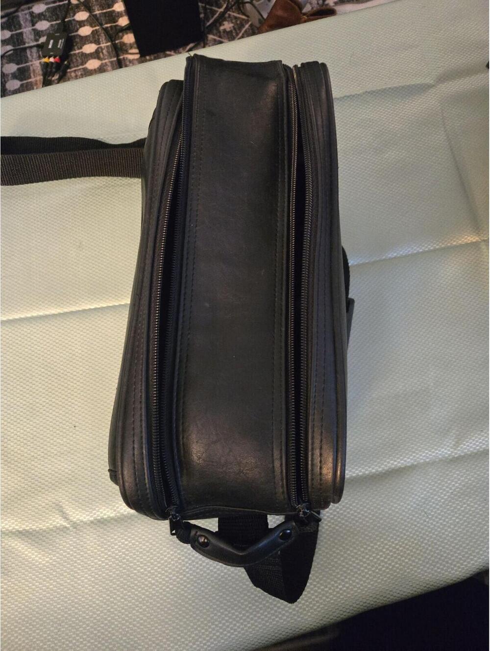 Vintage Sony Black Leather Camcorder Gadget Bag - Picture 5 of 5